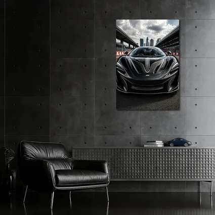 McLaren Black Supercar Racing Track City