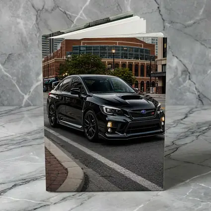 Black Subaru WRX STI Downtown City Street