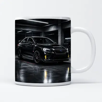 Black Subaru WRX STI Dark Garage