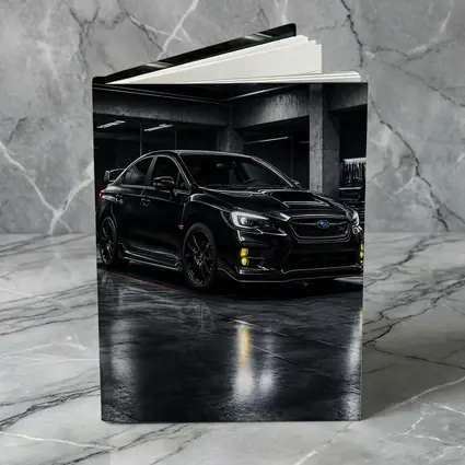 Black Subaru WRX STI Dark Garage