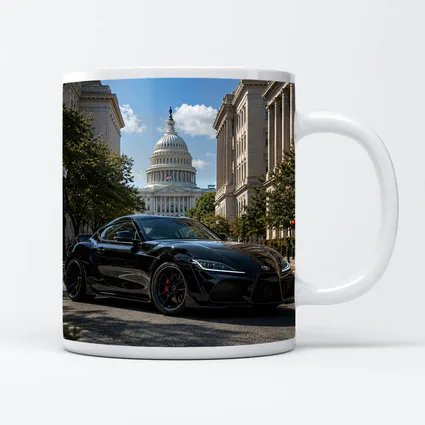 Black Toyota Supra Washington DC Street