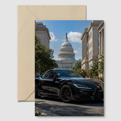 Black Toyota Supra Washington DC Street