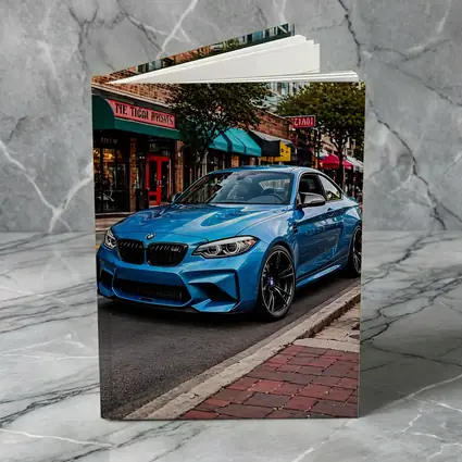 BMW M2 Blue Coupe City Street