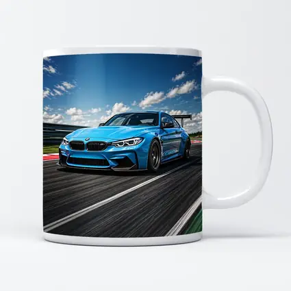 BMW M3 Blue Race Track Speed Art