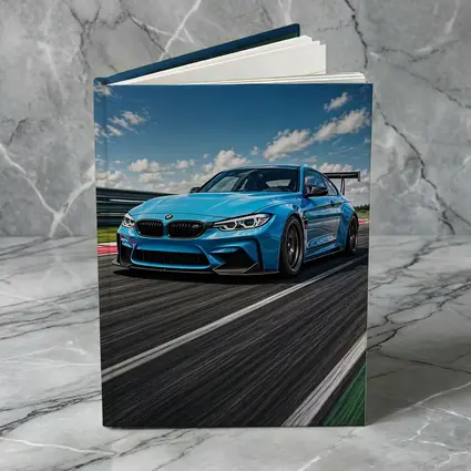 BMW M3 Blue Race Track Speed Art