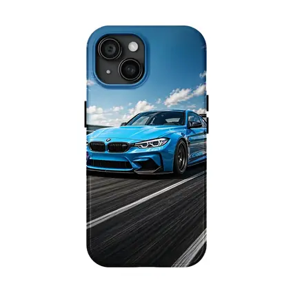 BMW M3 Blue Race Track Speed Art