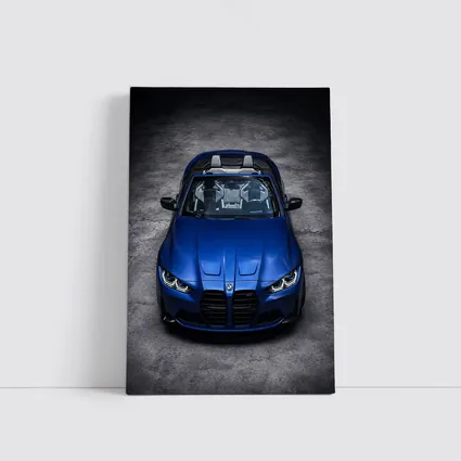 BMW M4 Convertible Blue Studio Shot