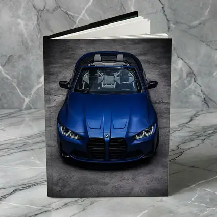 BMW M4 Convertible Blue Studio Shot