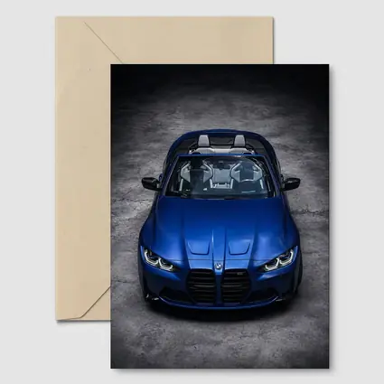BMW M4 Convertible Blue Studio Shot