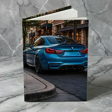 BMW M4 Blue Coupe City Street