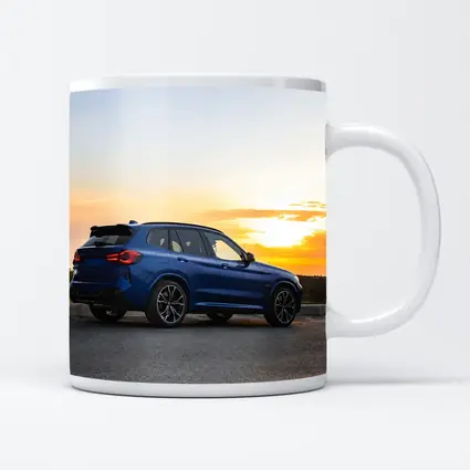 BMW X3 M Blue SUV Sunset Shot