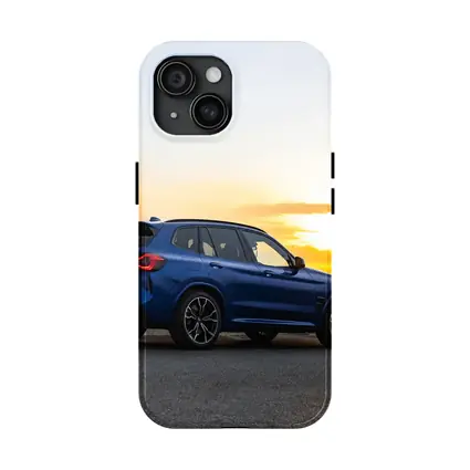 BMW X3 M Blue SUV Sunset Shot