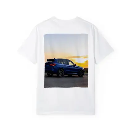 BMW X3 M Blue SUV Sunset Shot