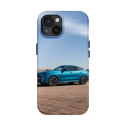 BMW X6 Blue Coupe SUV Outdoor Setting