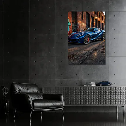 Ferrari 812 Superfast Blue Urban Street