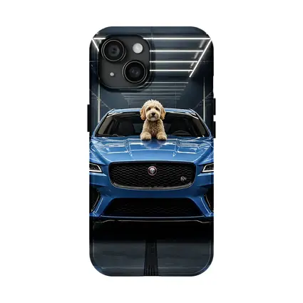 Blue Jaguar F-Pace SVR Dog Garage