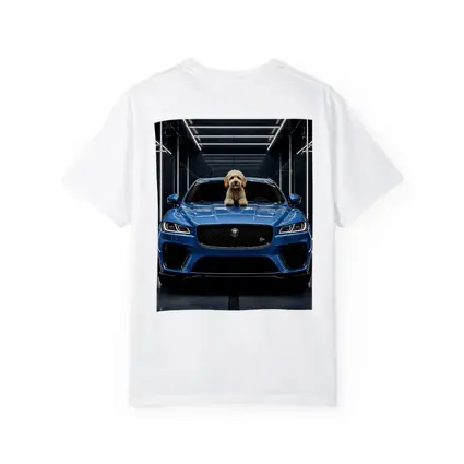 Blue Jaguar F-Pace SVR Dog Garage