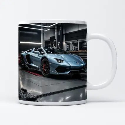 Lamborghini Aventador Silver Inside Dark Garage