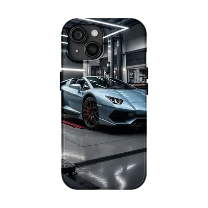 Lamborghini Aventador Silver Inside Dark Garage