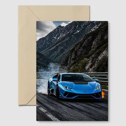 Lamborghini Huracan Blue Mountain Road Drift