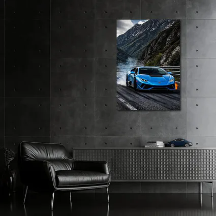 Lamborghini Huracan Blue Mountain Road Drift