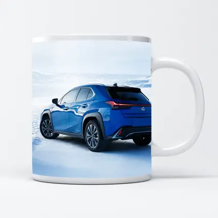 Lexus UX Blue SUV Winter Snow Landscape