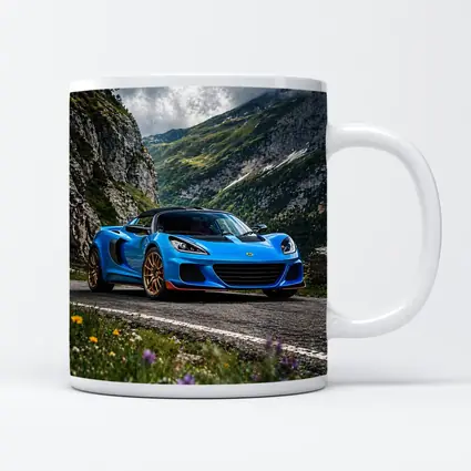 Lotus Elise Blue Sports Car Mountain Road