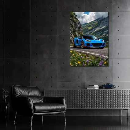 Lotus Elise Blue Sports Car Mountain Road