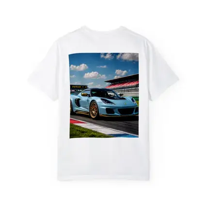 Lotus Emira Light Blue On Racing Track