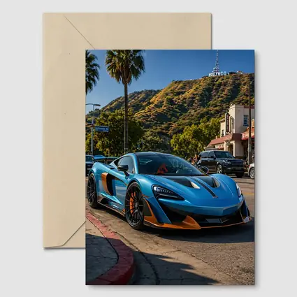 McLaren 600LT Blue Hollywood Hills Los Angeles