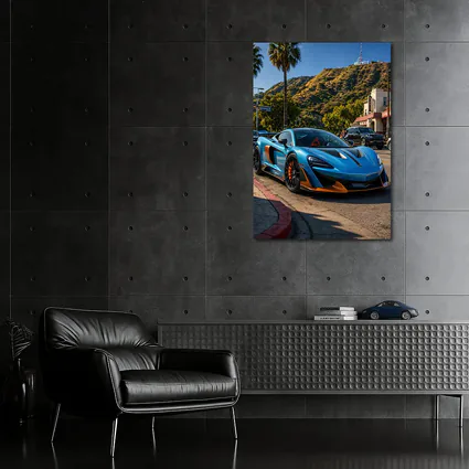 McLaren 600LT Blue Hollywood Hills Los Angeles