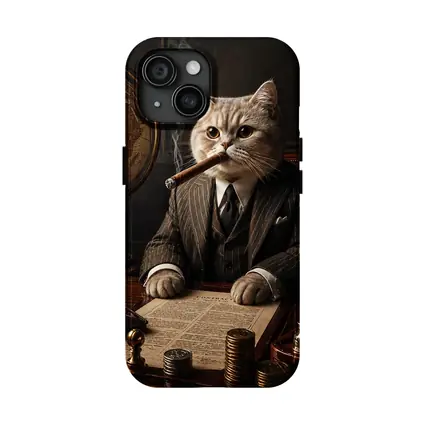 Boss Cat Godfather Suit Cigar Office