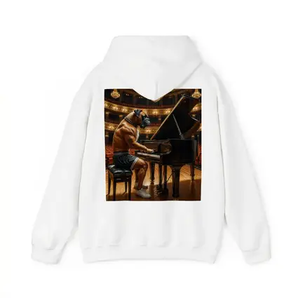 Boxer Dog Playing Piano Concert Hall