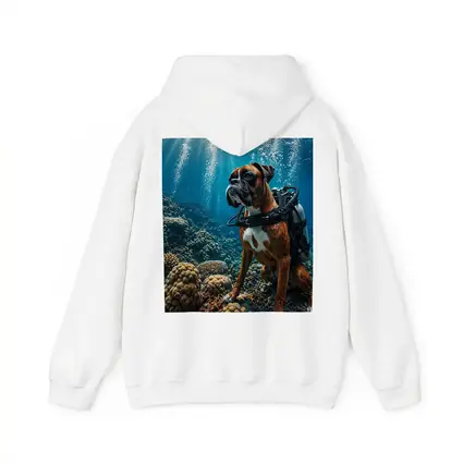 Boxer Dog Scuba Diving Coral Reef Underwater