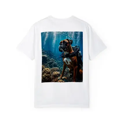 Boxer Dog Scuba Diving Coral Reef Underwater