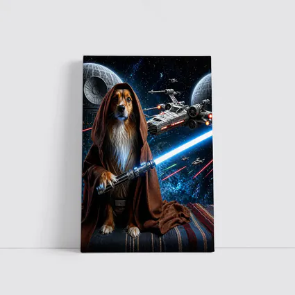 Shetland Sheepdog Jedi Knight Epic Space Battle