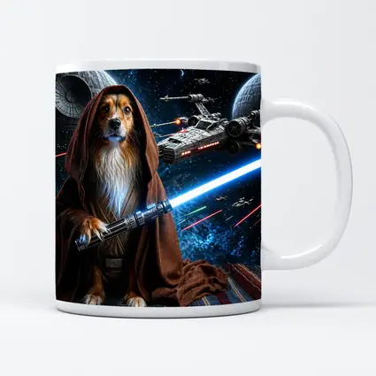Shetland Sheepdog Jedi Knight Epic Space Battle