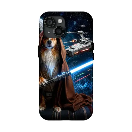 Shetland Sheepdog Jedi Knight Epic Space Battle