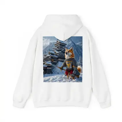 Shiba Inu Knight Warrior Snowy Japanese Castle