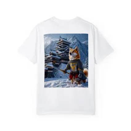 Shiba Inu Knight Warrior Snowy Japanese Castle