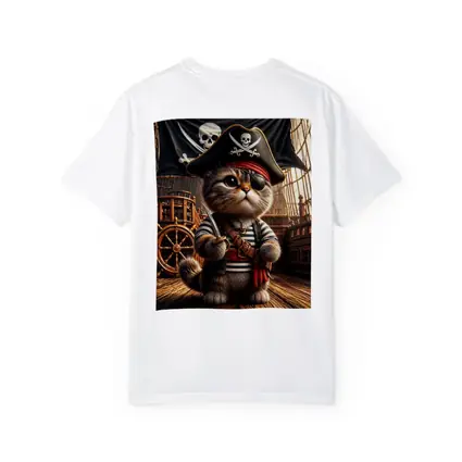 Pirate Cat On Wooden Ship Deck