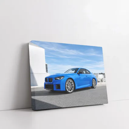 BMW M2 Coupe Blue Sunny Day Setting