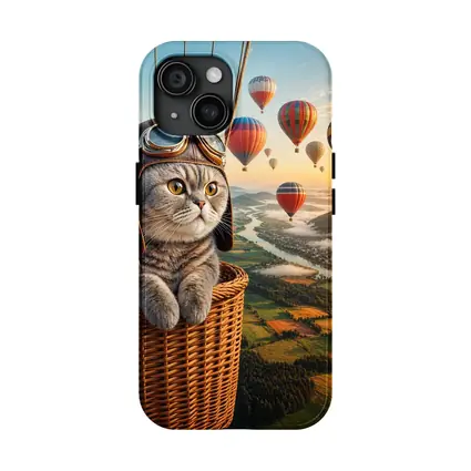 Scottish Fold Cat Hot Air Balloon Adventure