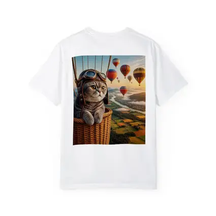 Scottish Fold Cat Hot Air Balloon Adventure