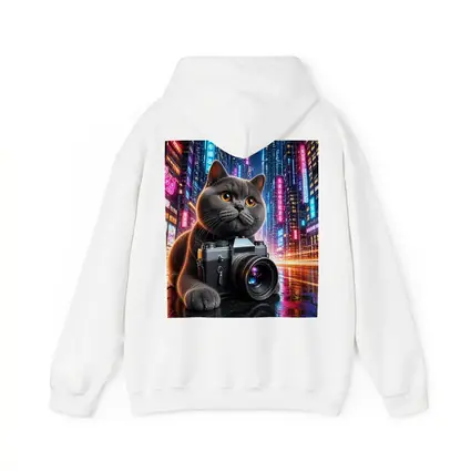 British Shorthair Cat Photographer Neon City