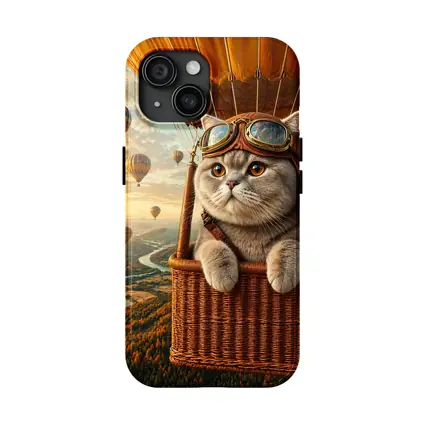British Shorthair Cat Hot Air Balloon Adventure
