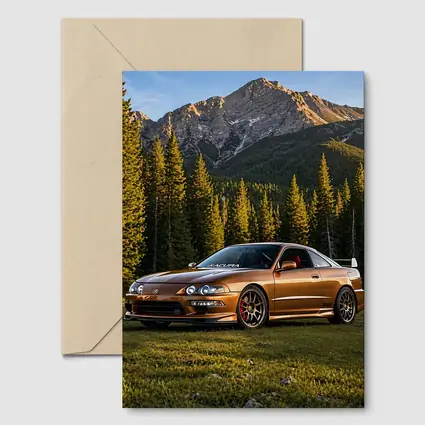 Acura Integra Gold Mountain Forest Setting