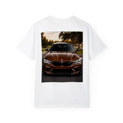 BMW M5 Brown Front View Suburban Sunset