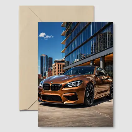 BMW M6 Bronze Coupe Urban City Setting