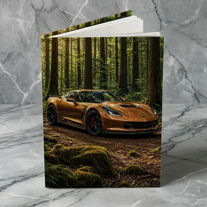 Chevrolet Corvette Bronze Supercar Forest Setting